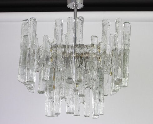 Large Austrian Murano Ice Glass Chandelier from Kalmar, 1960s-UGR-1086215