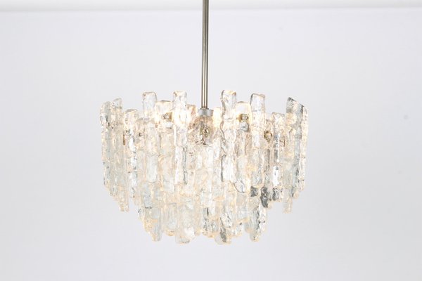 Large Austrian Murano Ice Glass Chandelier from Kalmar, 1960s-UGR-1086139