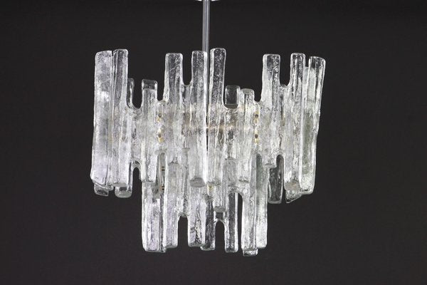 Large Austrian Murano Ice Glass Chandelier from Kalmar, 1960s-UGR-1086215