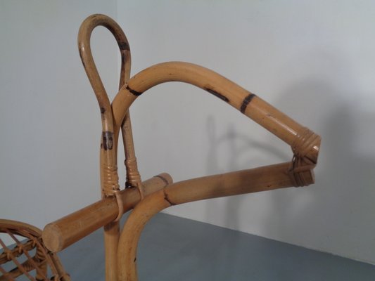 Large Bamboo Rocking Horse by Dirk van Sliedregt for Rohé Noordwolde, 1950s-RDW-680596