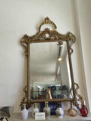 Large Baroque Mirror for Fireplace with Wooden Frame-ZFY-1727627