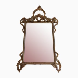 Large Baroque Mirror for Fireplace with Wooden Frame-ZFY-1727627