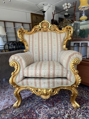 Large Baroque Style Armchair-GOA-2034696