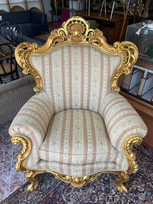 Large Baroque Style Armchair-GOA-2034696