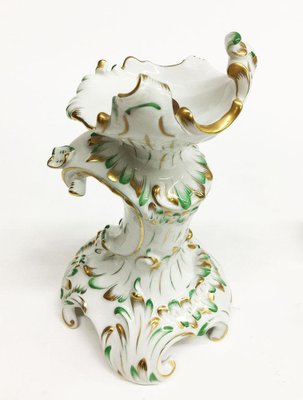 Large Baroque Style Green and Gold Porcelain Candelabra from Herend Hungary-UCH-1224586