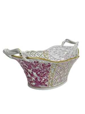 Large Basket with Handles in Porcelain-UCH-1224422