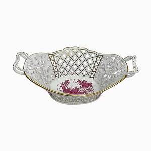 Large Basket with Handles in Porcelain-UCH-1224422