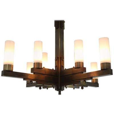 Large Bauhaus Brass Ceiling Lamp, 1930s-TZ-777317