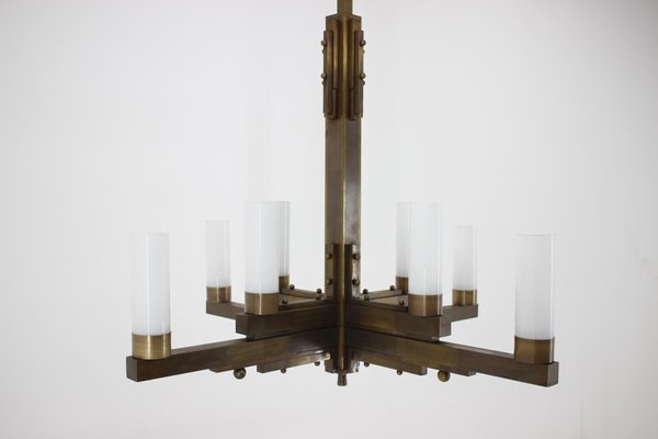 Large Bauhaus Brass Ceiling Lamp, 1930s-TZ-777317