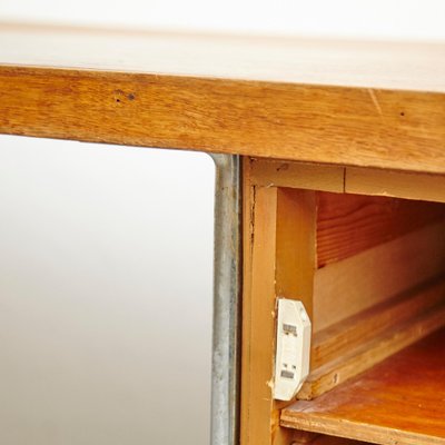 Large Bauhaus Desk in Wood and Tubular Metal, 1930-WM-1395397