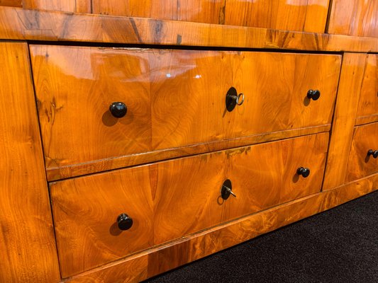 Large Biedermeier Armoire, Cherry Veneer, Rhineland, Germany, circa 1820-NNB-689500