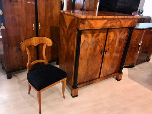 Large Biedermeier Half-Cabinet in Ebonized Walnut, South Germany, 1820-NNB-1383598