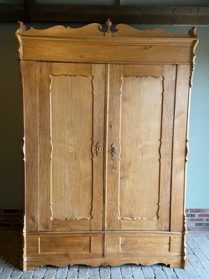 Large Biedermeier Oak Wardrobe, 1830s-GTG-1812137