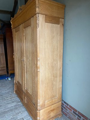 Large Biedermeier Oak Wardrobe, 1830s-GTG-1812137