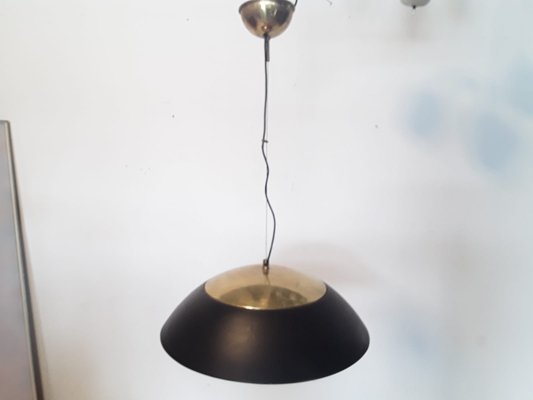 Large Black Ceiling Lamp, 1960s-OLY-1195725