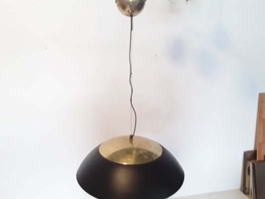 Large Black Ceiling Lamp, 1960s-OLY-1195725