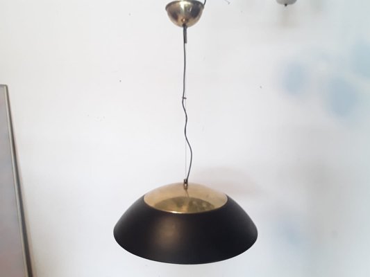 Large Black Ceiling Lamp, 1960s-OLY-1195725