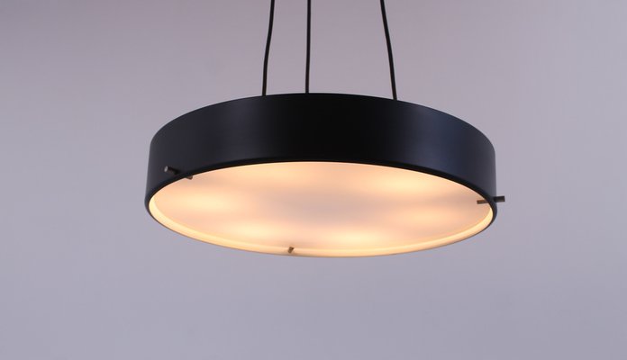 Large Black Ceiling Lamp attributed to Bruno Gatta for Stilnovo, 1950s-XT-1397741