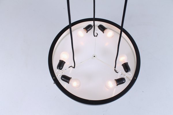 Large Black Ceiling Lamp attributed to Bruno Gatta for Stilnovo, 1950s-XT-1397741