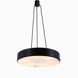 Large Black Ceiling Lamp attributed to Bruno Gatta for Stilnovo, 1950s-XT-1397741