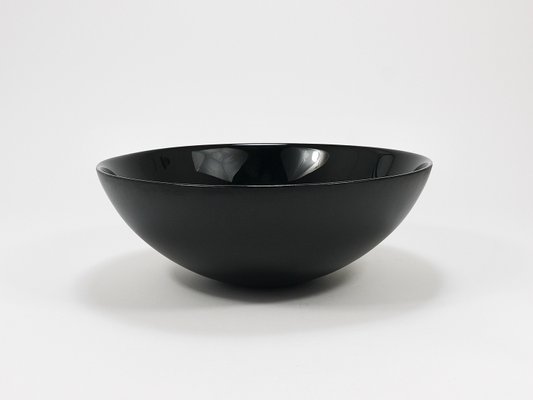 Large Black Centerpiece Glass Bowl from Riedel X Mesa, Italy, 1980s-MWV-2034433