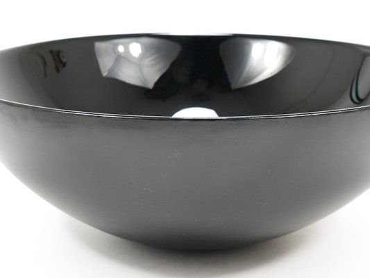 Large Black Centerpiece Glass Bowl from Riedel X Mesa, Italy, 1980s-MWV-2034433