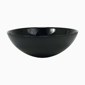 Large Black Centerpiece Glass Bowl from Riedel X Mesa, Italy, 1980s-MWV-2034433