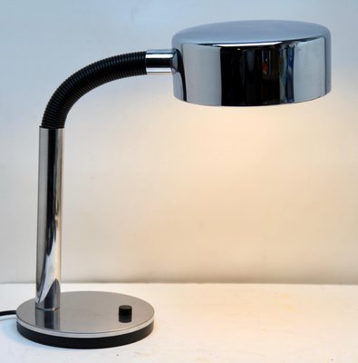 Large Black & Chrome Flex Desk Lamp from ADT Leuchten, Germany, 1960s-MJY-1148734