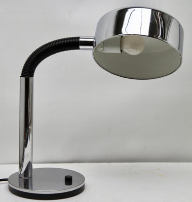 Large Black & Chrome Flex Desk Lamp from ADT Leuchten, Germany, 1960s-MJY-1148734