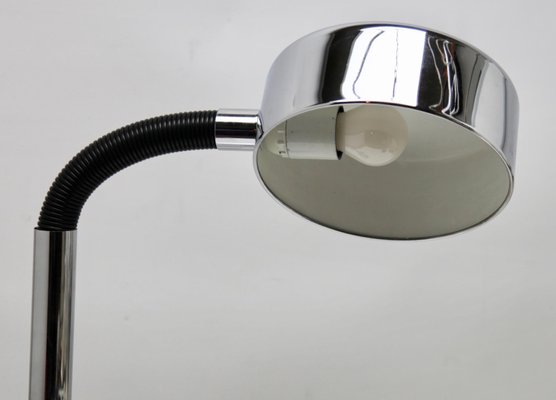 Large Black & Chrome Flex Desk Lamp from ADT Leuchten, Germany, 1960s-MJY-1148734