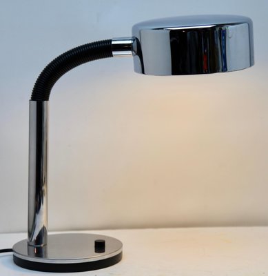 Large Black & Chrome Flex Desk Lamp from ADT Leuchten, Germany, 1960s-MJY-1148734