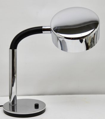 Large Black & Chrome Flex Desk Lamp from ADT Leuchten, Germany, 1960s-MJY-1148734