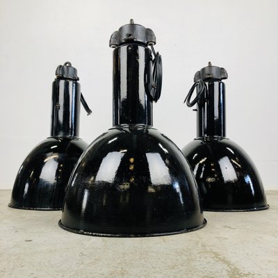 Large Black Enamel Factory Lamp from Electrovit-LCQ-1229969