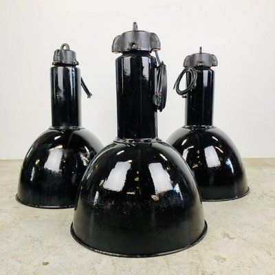 Large Black Enamel Factory Lamp from Electrovit-LCQ-1229969