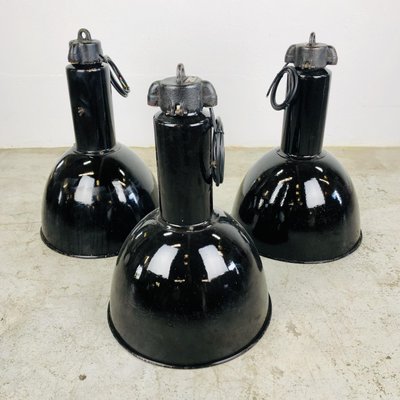 Large Black Enamel Factory Lamp from Electrovit-LCQ-1229969