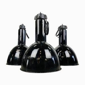 Large Black Enamel Factory Lamp from Electrovit-LCQ-1229969