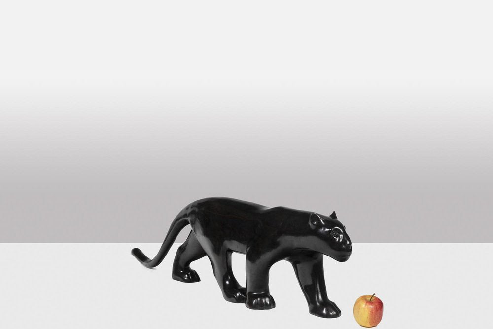 Large Black Panther in Bronze by François Pompon, 2006