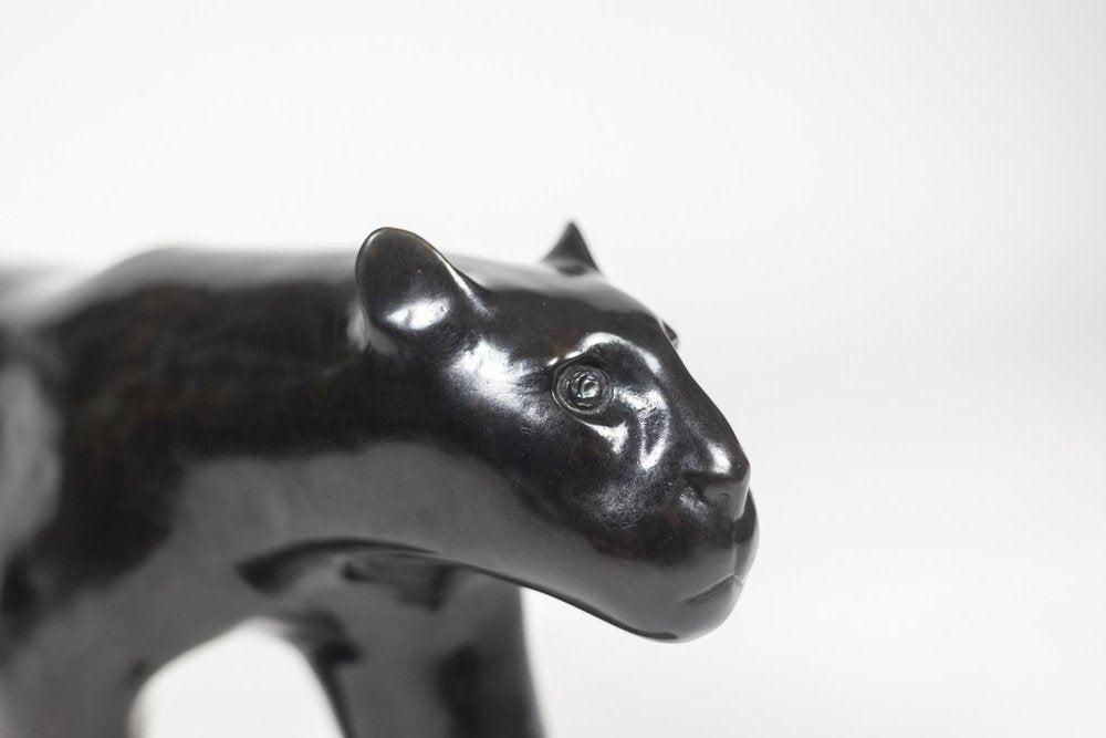 Large Black Panther in Bronze by François Pompon, 2006