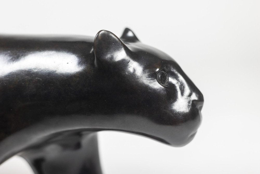 Large Black Panther in Bronze by François Pompon, 2006