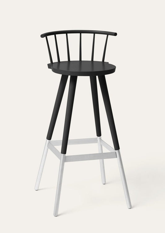 Large Black Tupp Barstool by Storängen Design