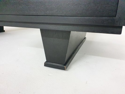 Large Black Wooden Executive Desk, 1960s-ZO-1643616