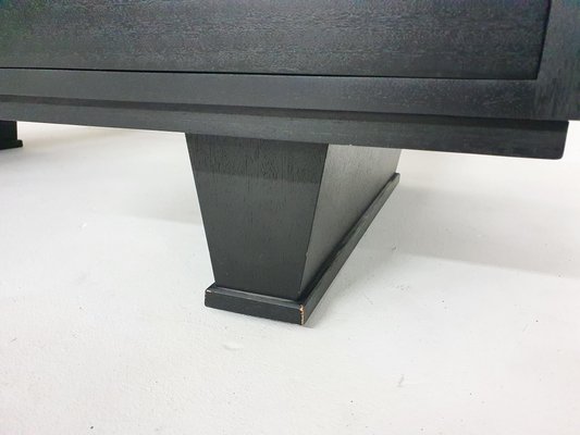 Large Black Wooden Executive Desk, 1960s-ZO-1189997