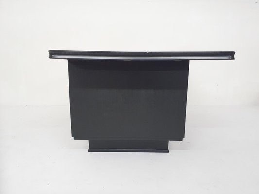 Large Black Wooden Executive Desk, 1960s-ZO-1189997