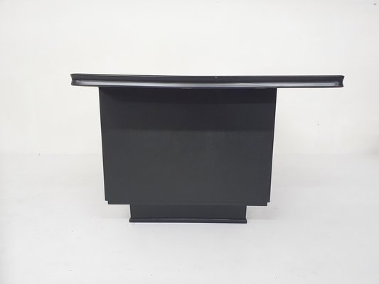 Large Black Wooden Executive Desk, 1960s-ZO-1643616