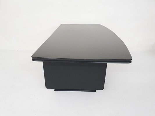 Large Black Wooden Executive Desk, 1960s-ZO-1189997