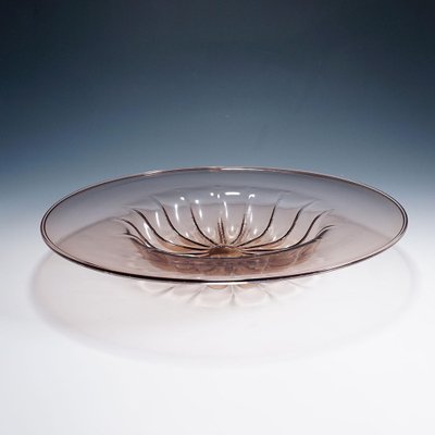 Large Blown Glass Dish by Vittorio Zecchin for Venini, 1920s-KJP-1797801