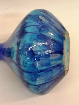 Large Blue Ceramic Vase, 1970s-UWE-621557