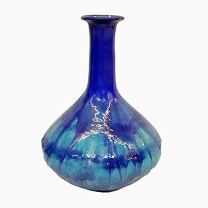 Large Blue Ceramic Vase, 1970s-UWE-621557