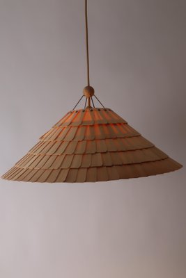 Large Boho Shogun Wood Pendant Folding Lamp by Wilhelm Vest-ESB-1436262