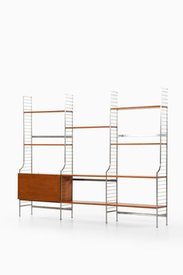 Large Bookcase in Teak and Chromed Steel attributed to Nils Strinning, 1960s-SC-2022151